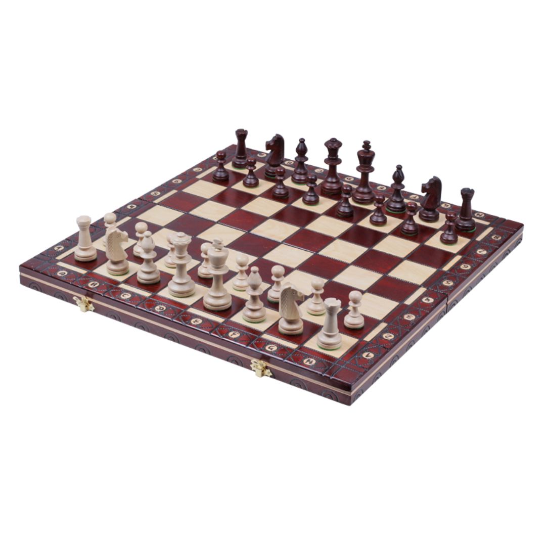 CONSUL - Echiquier Artisanal en Bois - Taille 5 - 48x48cm