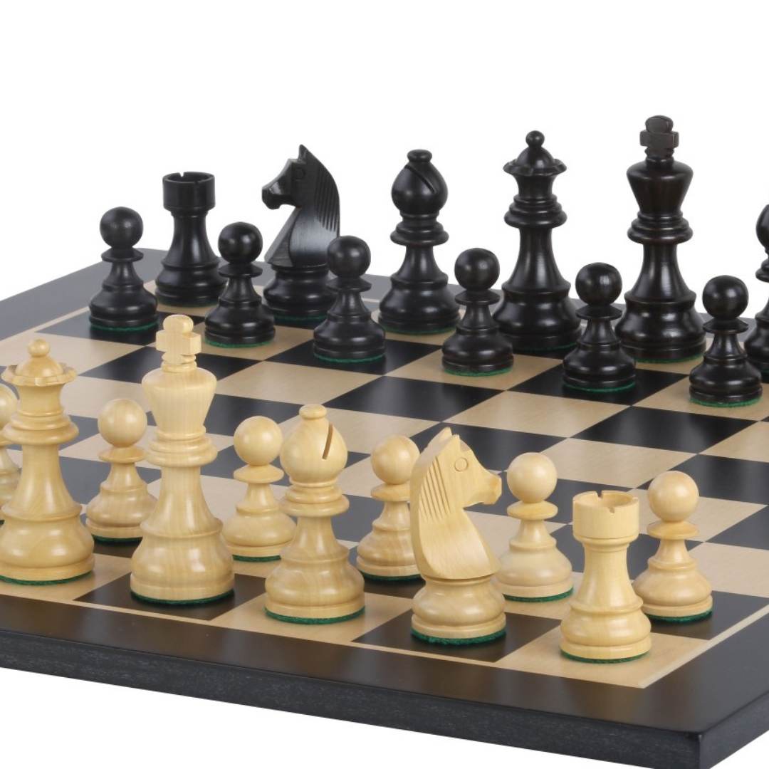 Echiquier de Tournoi en Bois massif - BLACK - Taille 6 - 54x54cm