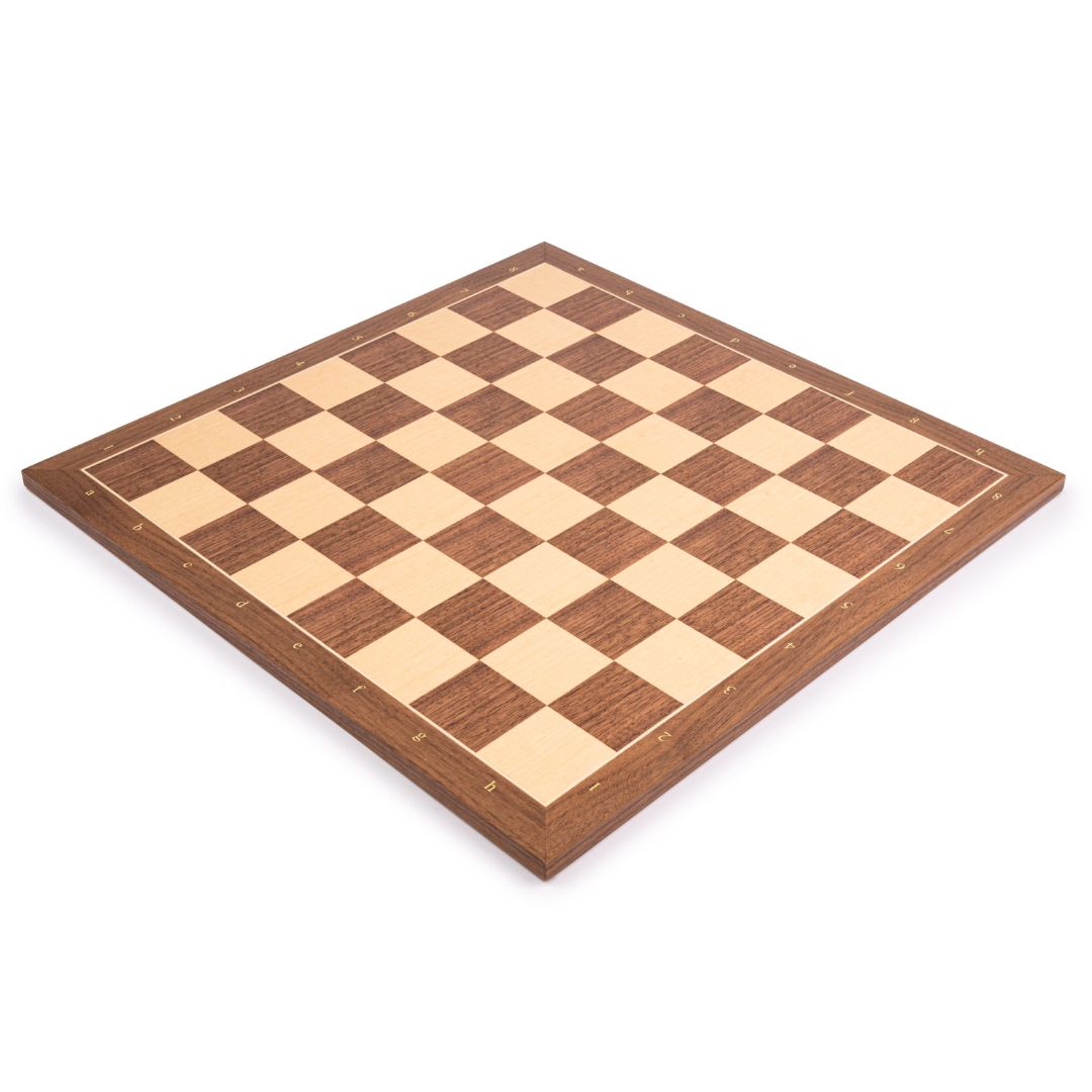 Echiquier Noyer Deluxe Numéroté à bords fins - Taille 5 - 45x45cm