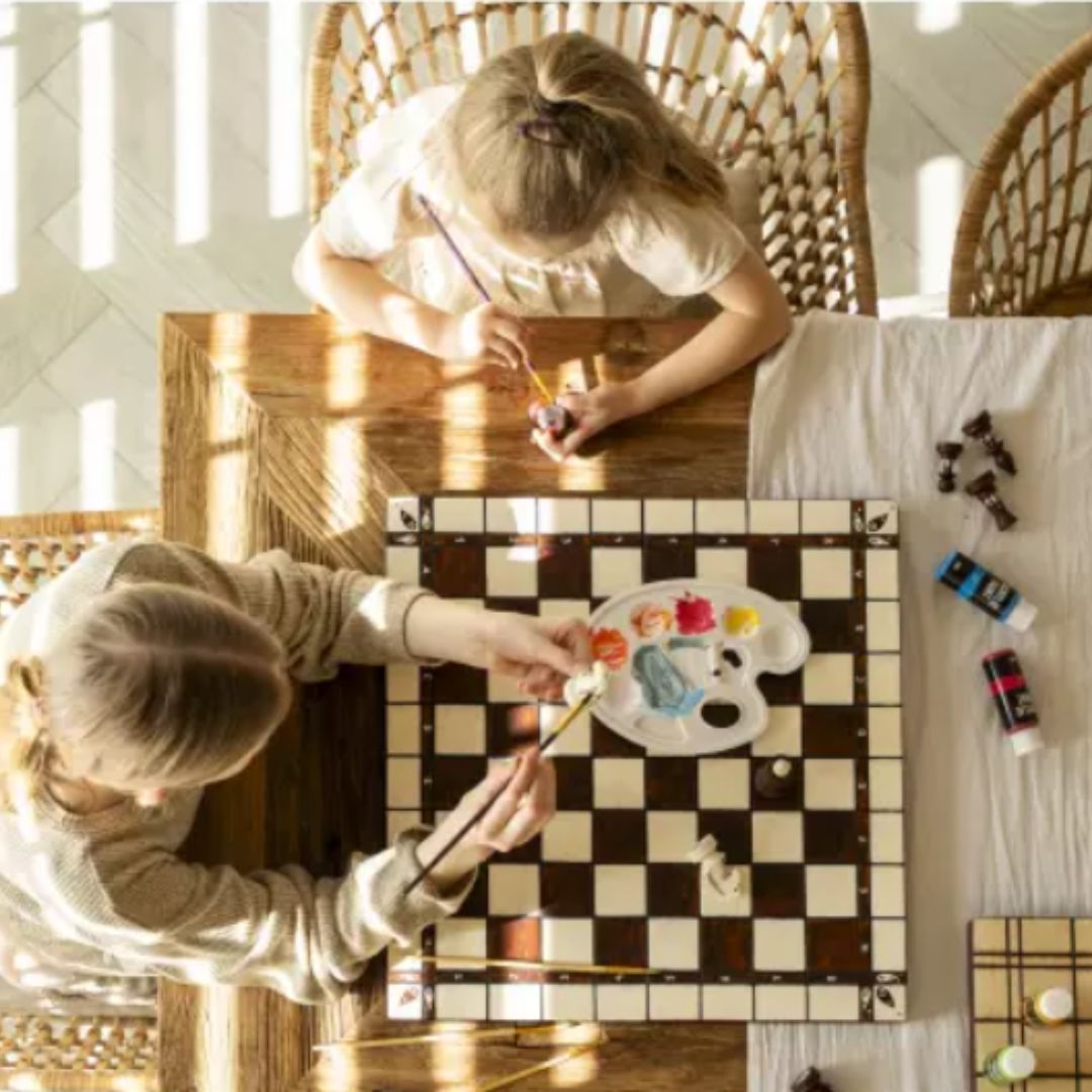 Echiquier à peindre - DIY - Activité créative pour enfant