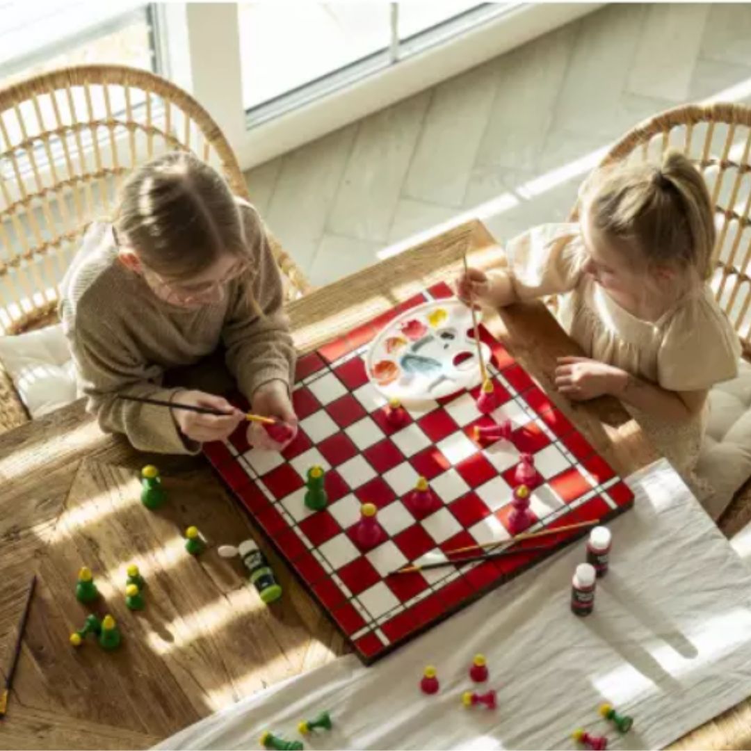 Echiquier à peindre - DIY - Activité créative pour enfant