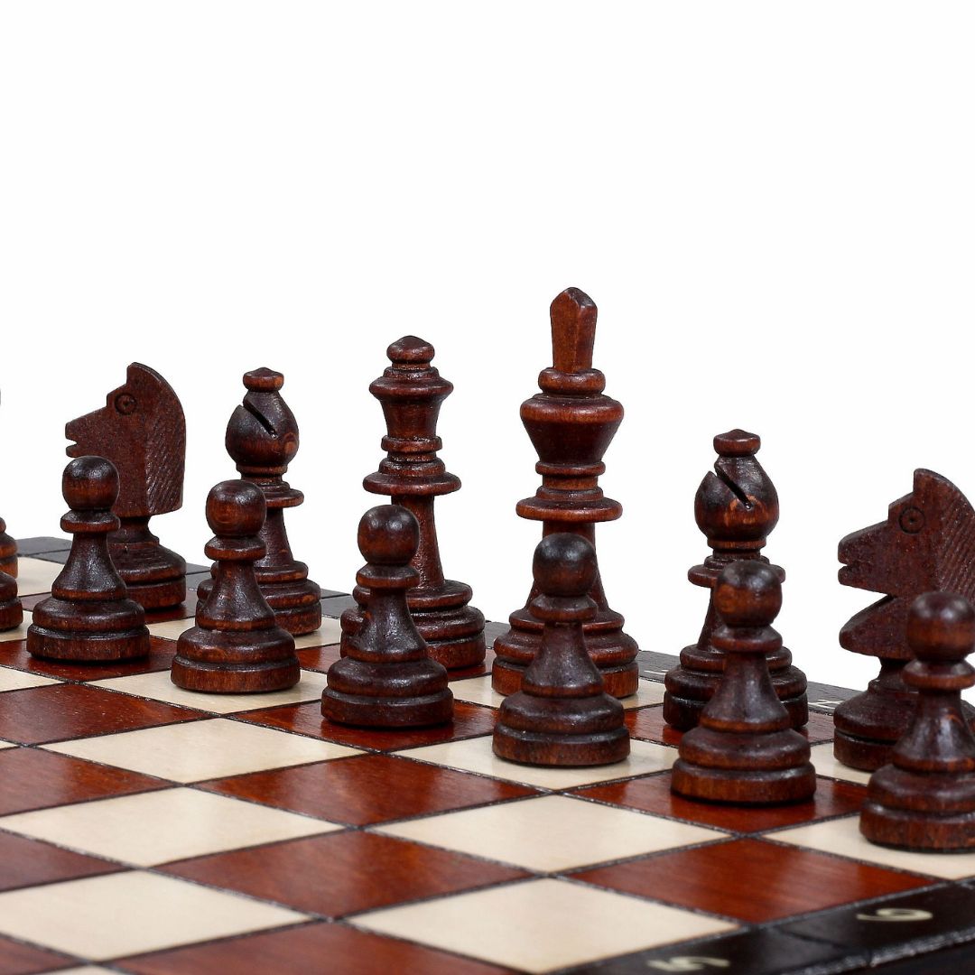 Echiquier Magnétique en Bois - Jeu de voyage Haut de Gamme