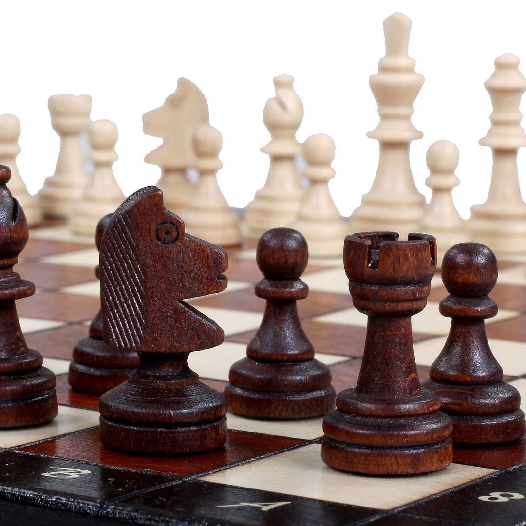 Echiquier Magnétique en Bois - Jeu de voyage Haut de Gamme