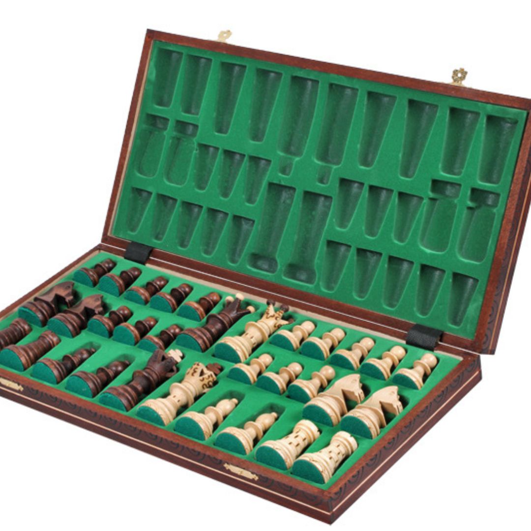 ROYAL - Echiquier Artisanal Décoratif en Bois - Taille 6 - 54 x 54 cm