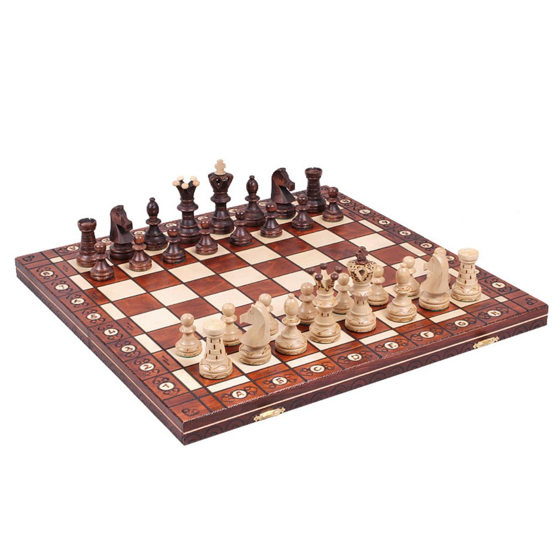 ROYAL - Echiquier Artisanal Décoratif en Bois - Taille 6 - 54 x 54 cm