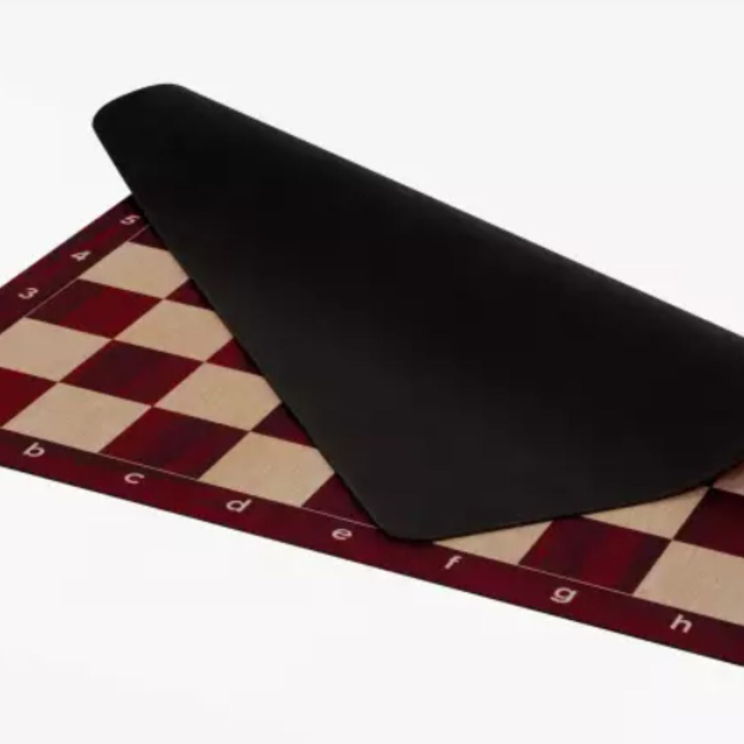 Tapis d'échecs Mousse "Soft Touch" antidérapant Acajou - 51 x 51cm