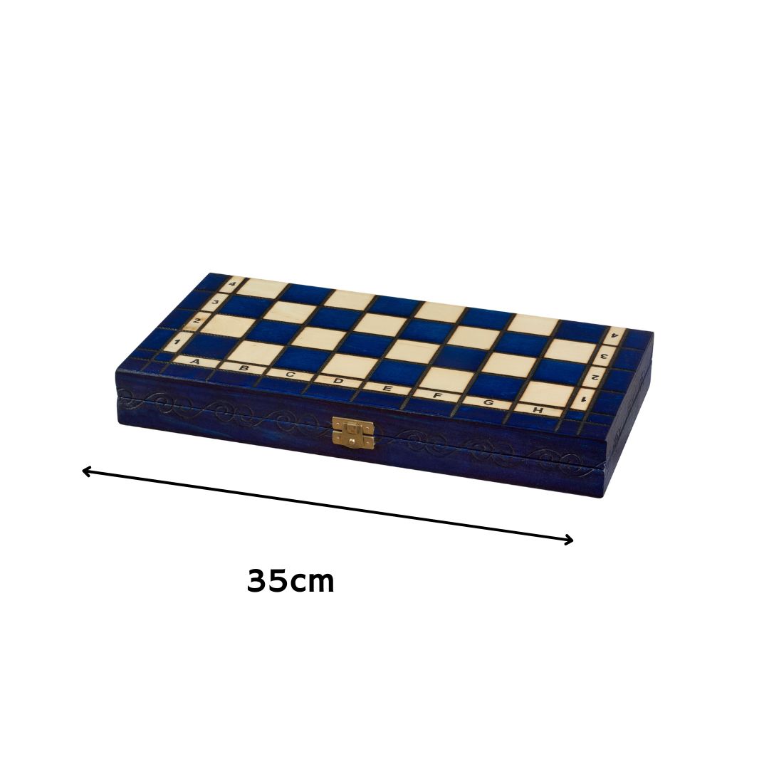 BERRY - Echiquier Artisanal Décoratif en Bois - Taille 3 - 35x35cm