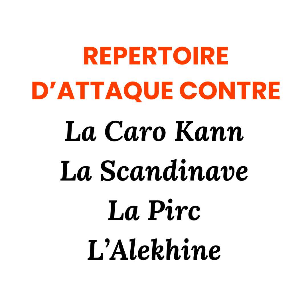 1. e4 : répertoire d'Attaque (Part.2) - 12 séances - MI Thibault Dudognon (Replay)