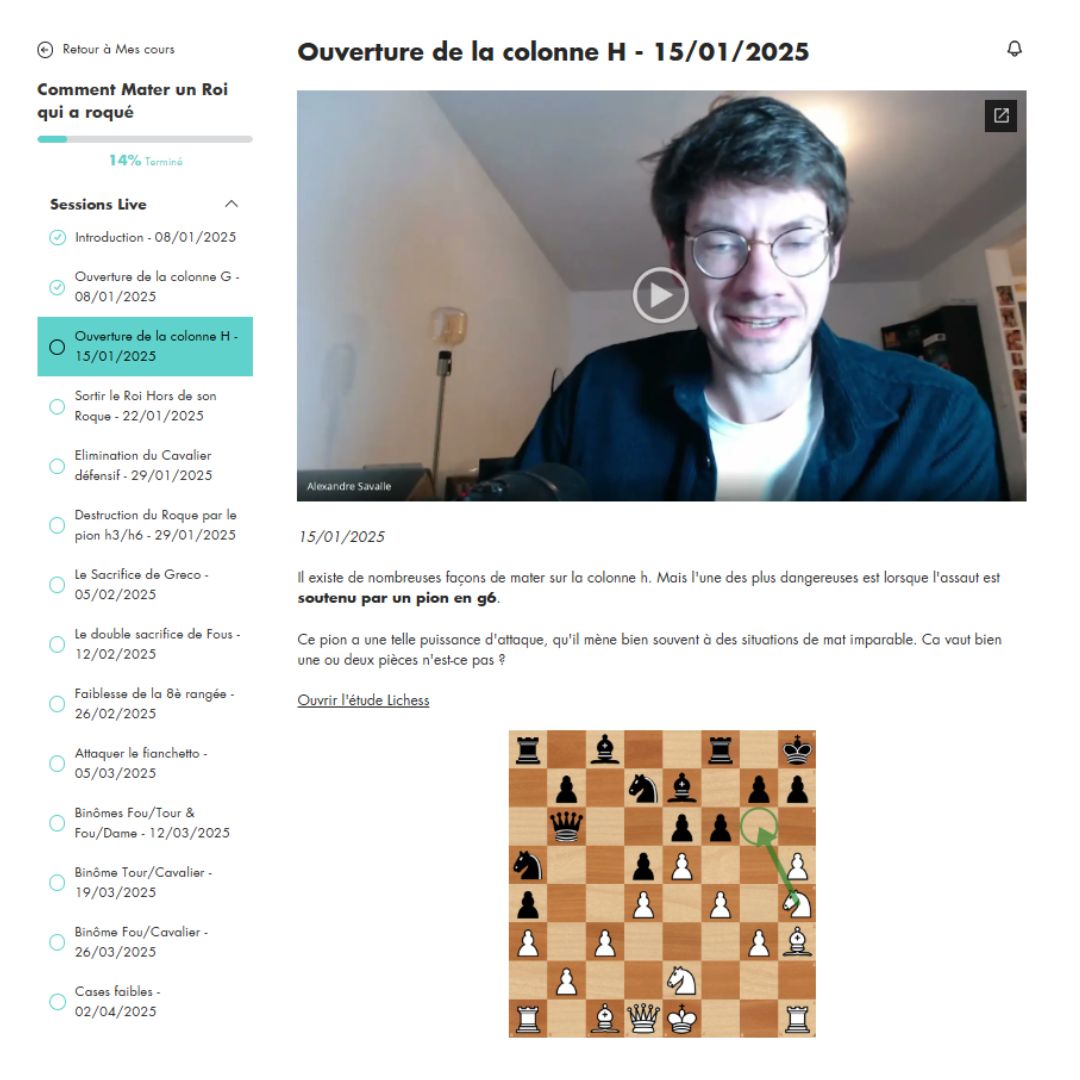 Comment mater un Roi qui a roqué - 12 séances - Alex (Replay)