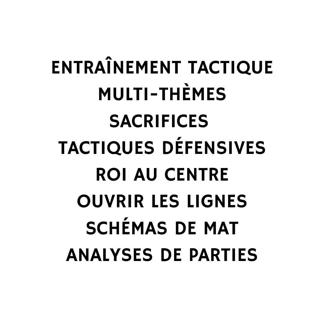 Entraînement Tactique -1400 élo - Trimestre 3 - Alex