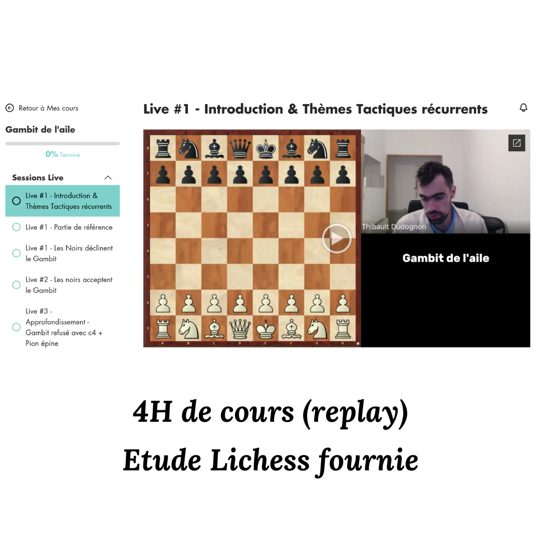 Gambit de l'Aile - Répertoire d'Attaque contre la Française - MI Thibault Dudognon (Replay)