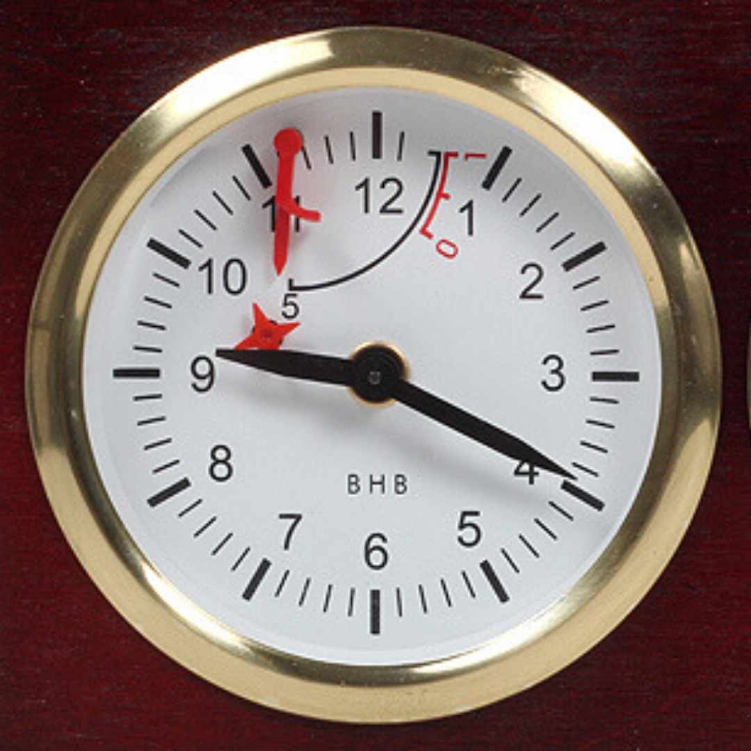 Grande Horloge d'échecs Vintage - Acajou et Or