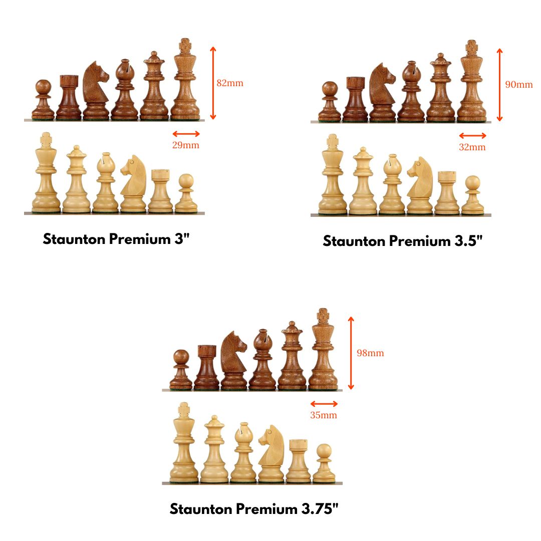 STAUNTON Premium - Pièces d'échecs Officielles FIDE