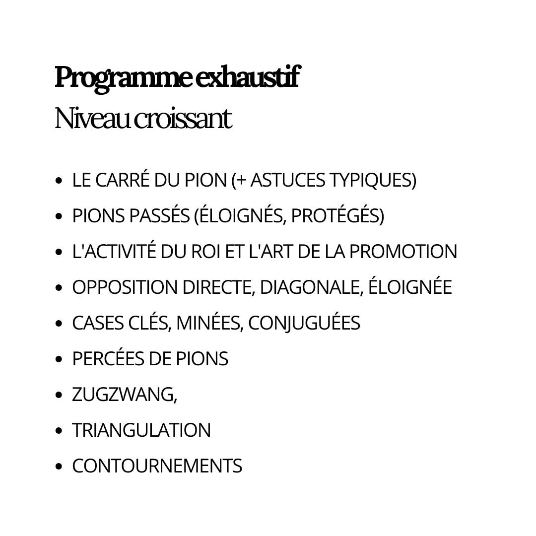 Maîtriser les Finales de Pions - 12 séances - WFM Cyrielle Monpeurt (Replay)