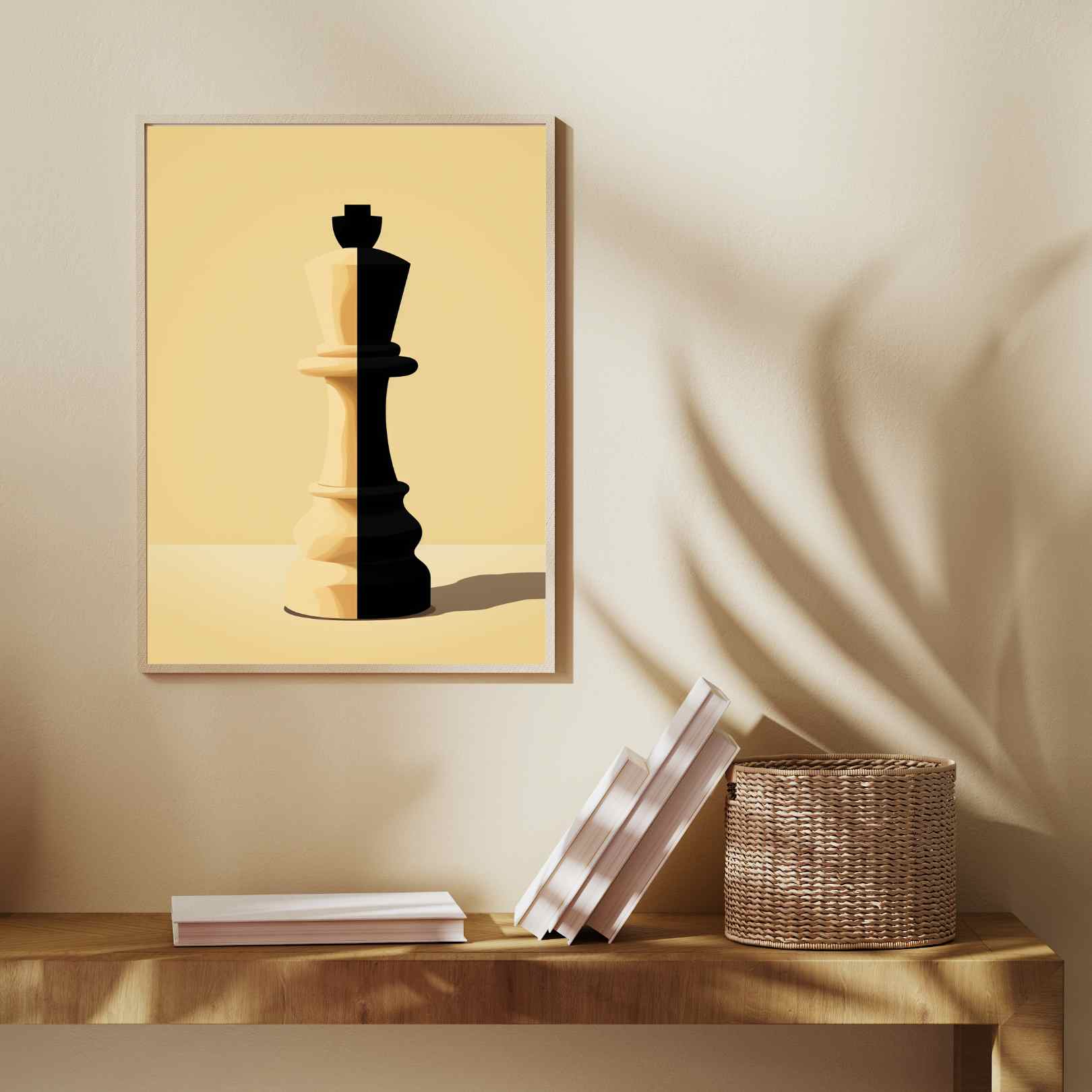 Roi Bicolore - Affiche d'échecs - A3