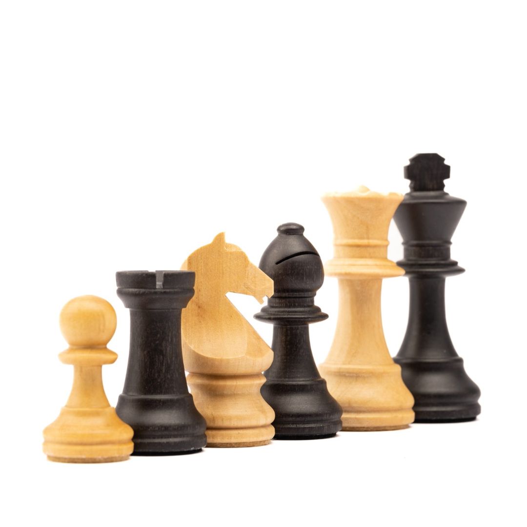 STAUNTON EUROPA - Pièces d'échecs en bois lestées - Fabriquées en Espagne