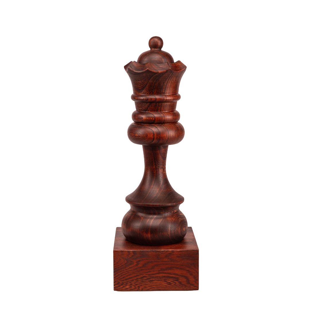 Dame Géante en Bois - Trophée d'Échecs