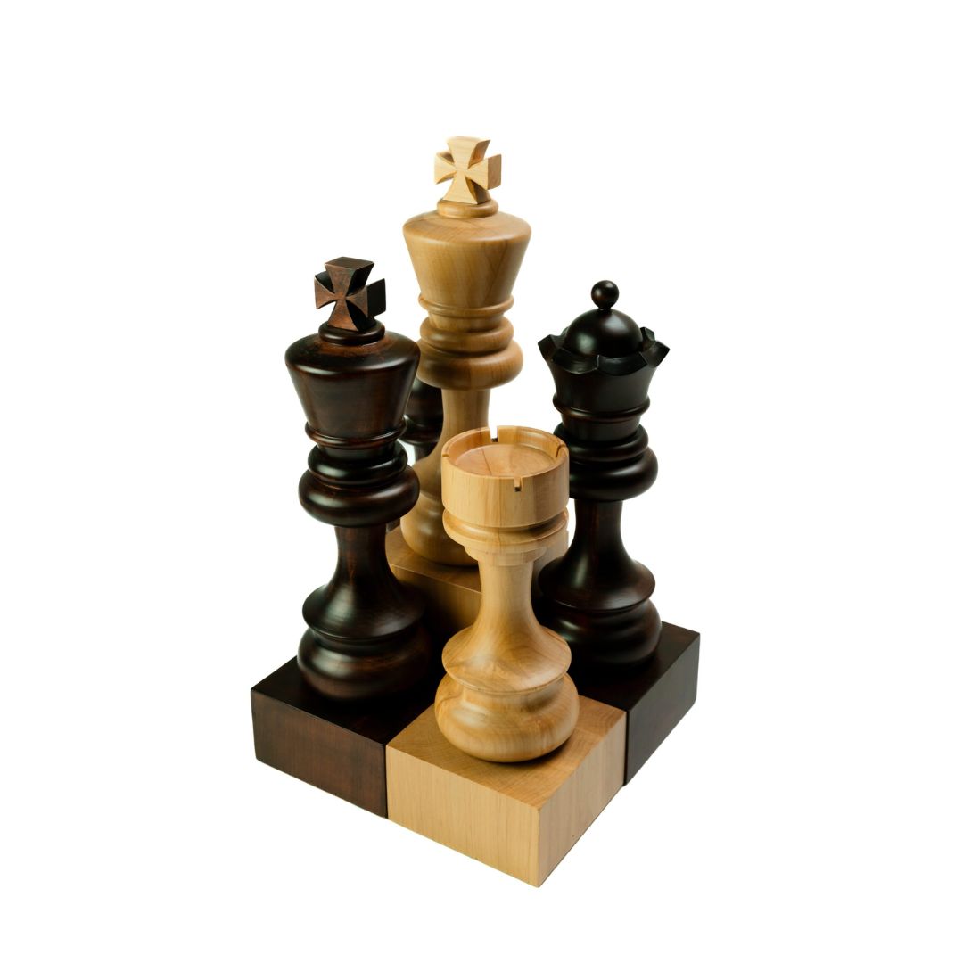 Tour Géante en Bois - Trophée d'Échecs
