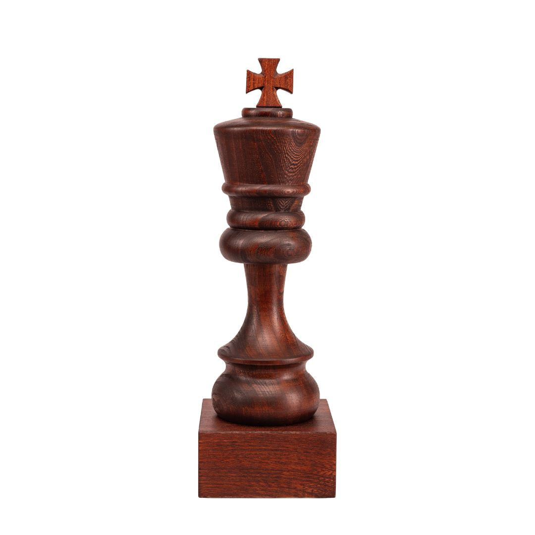 Roi Géant en Bois - Trophée d'Échecs