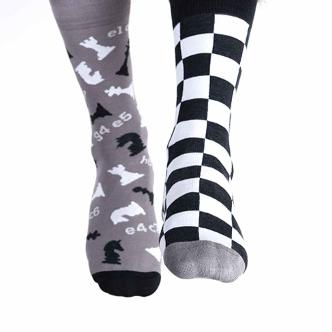 Chaussettes échecs - Socks Gambit - fabriquées en Europe