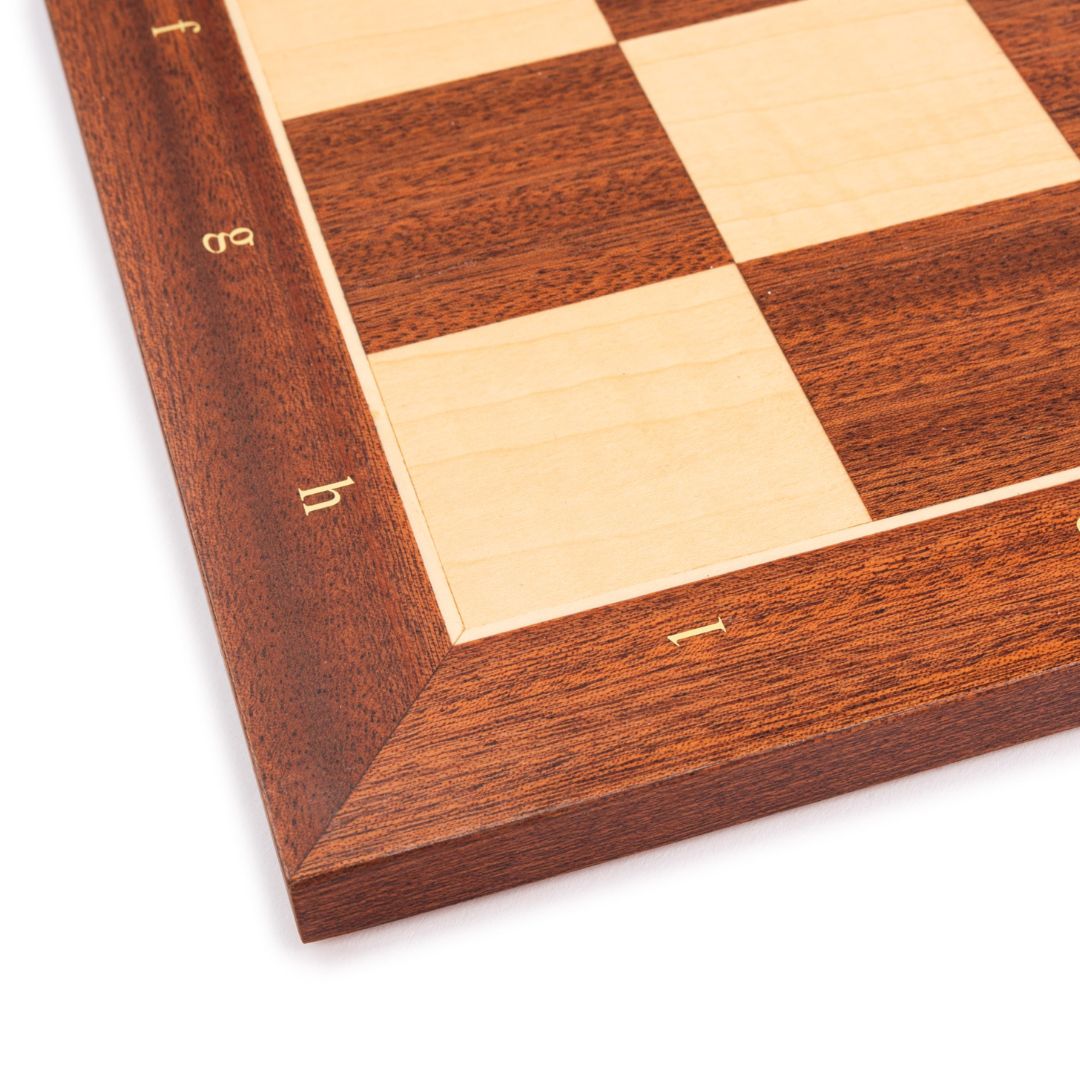 Echiquier Acajou Deluxe Numéroté à bords fins - Taille 5 - 45x45cm