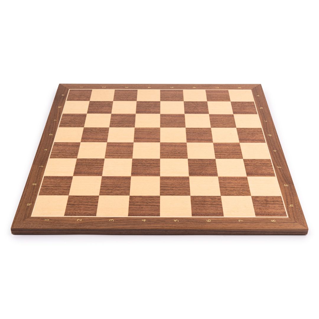 Echiquier Noyer Deluxe Numéroté à bords fins - Taille 5 - 45x45cm