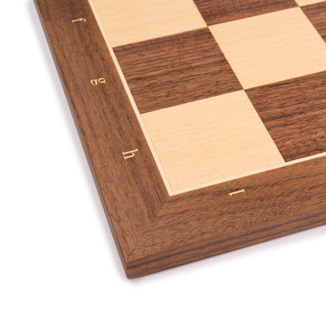 Echiquier Noyer Deluxe Numéroté à bords fins - Taille 5 - 45x45cm