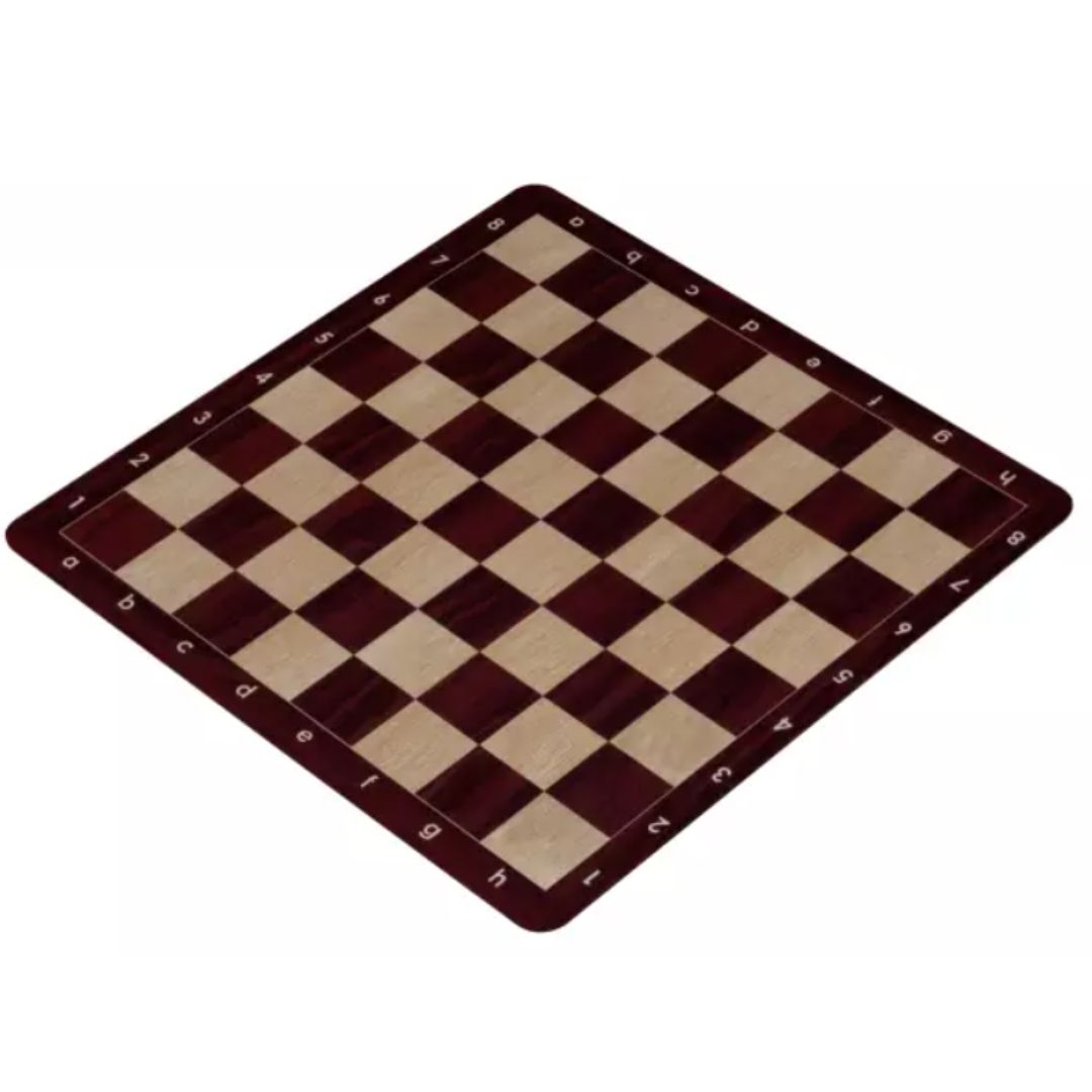 Tapis d'échecs Mousse "Soft Touch" antidérapant Acajou - 50x50cm