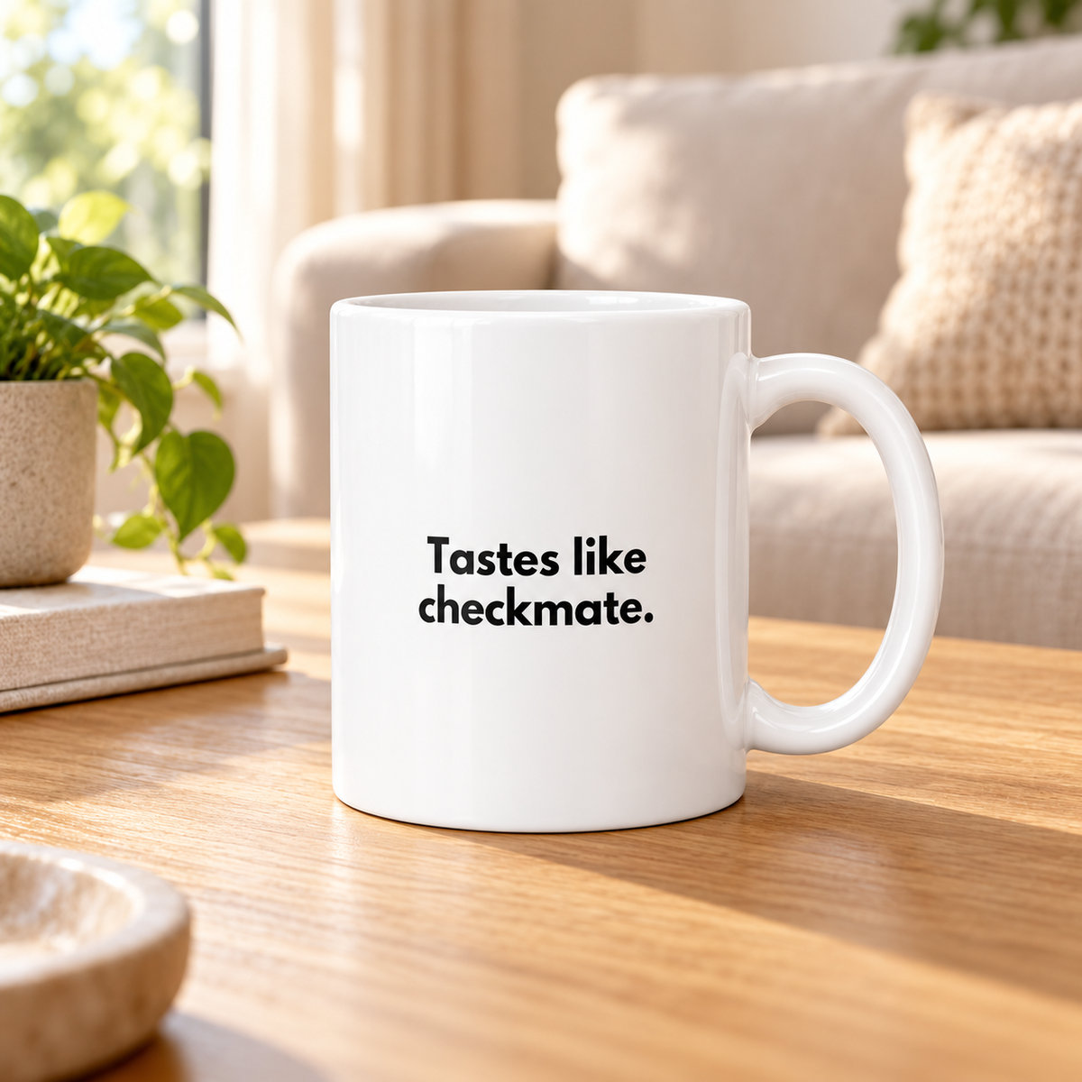 Mug céramique - "Tastes Like Checkmate"