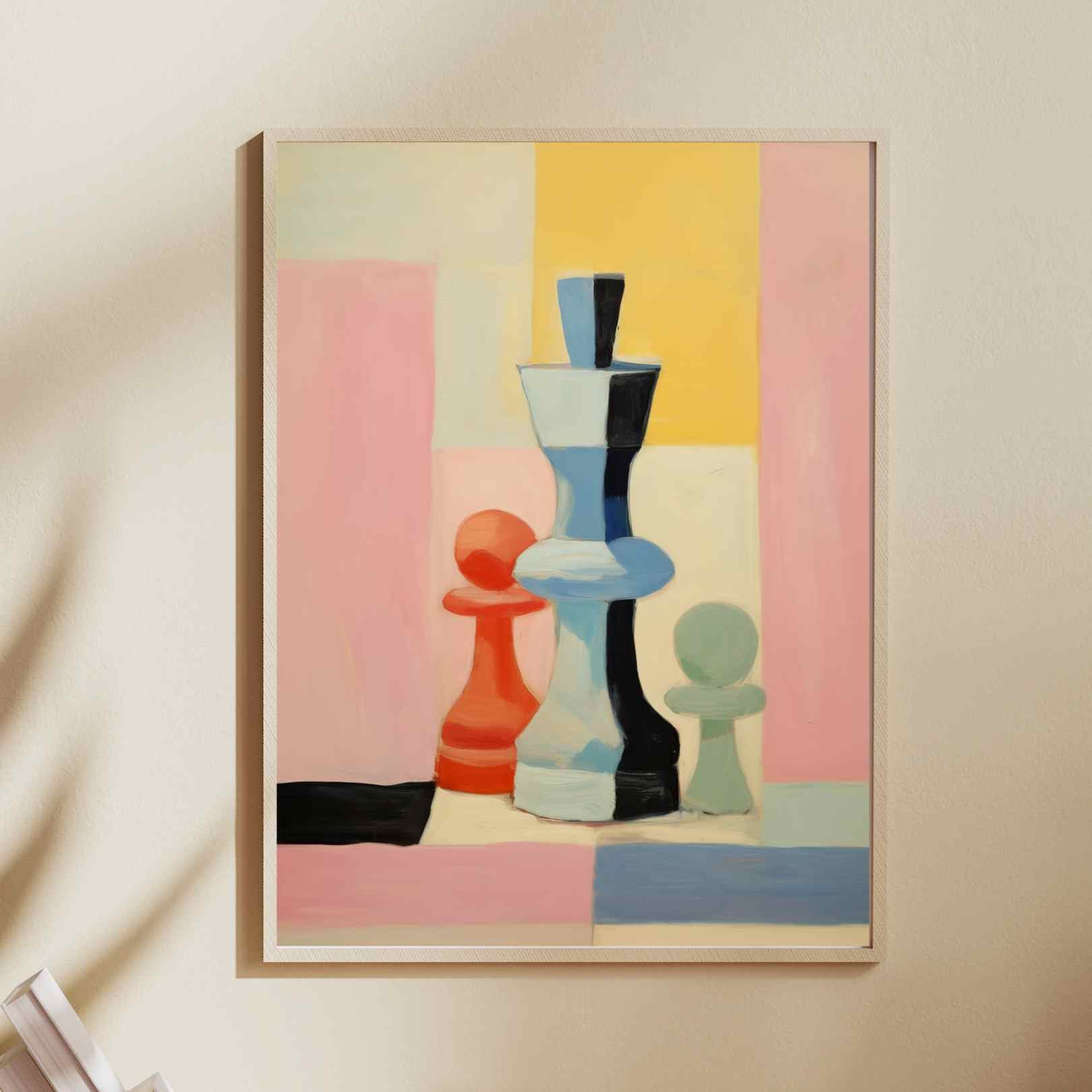 Not my pawns - Affiche d'échecs - Pastels