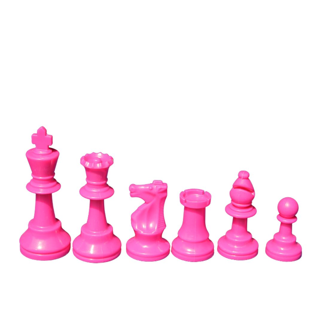 Pièces d'échecs en plastique - ROSE