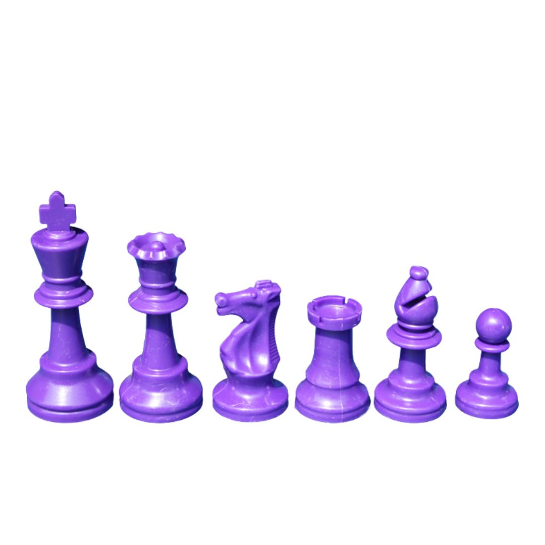 Pièces d'échecs en plastique - VIOLET