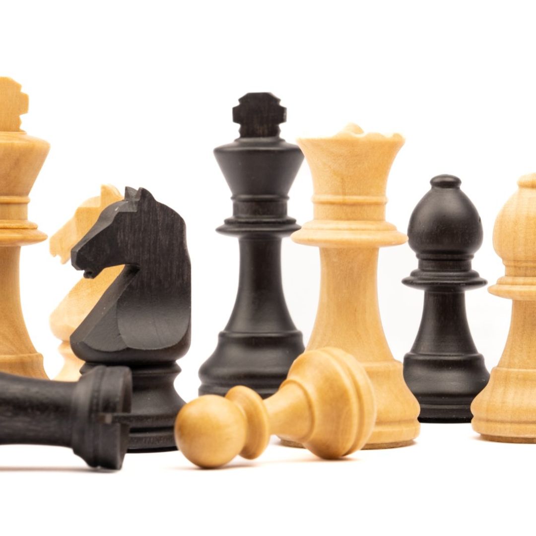 STAUNTON EUROPA - Pièces d'échecs en bois lestées - Fabriquées en Espagne