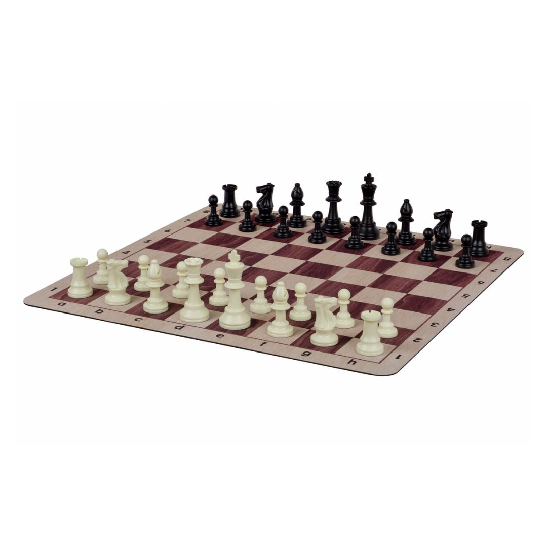 Tapis d'échecs Mousse "Soft Touch" antidérapant - Noyer Clair - 51 x 51cm