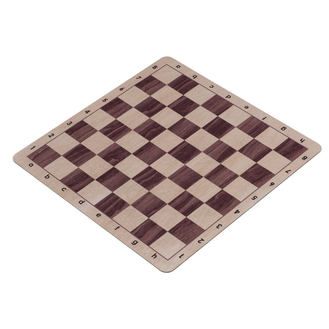 Tapis d'échecs Mousse "Soft Touch" antidérapant - Noyer Clair - 51 x 51cm