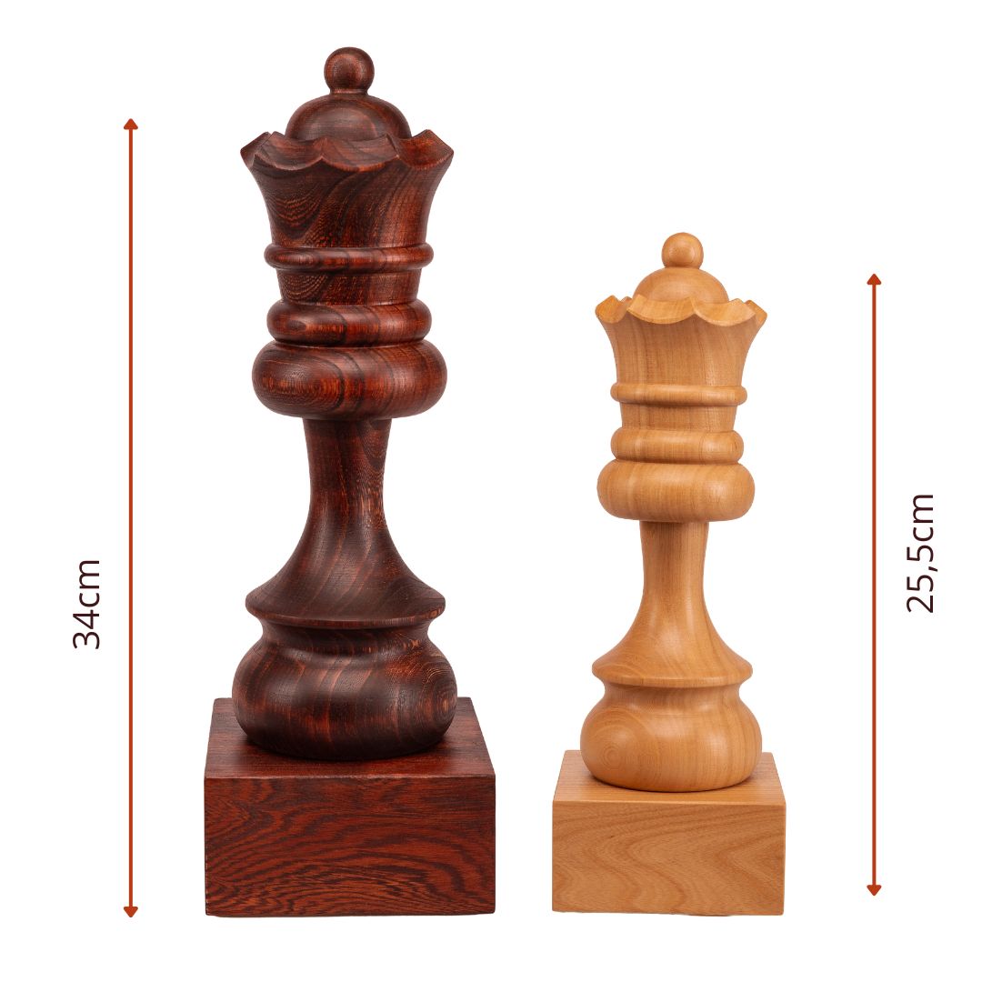 Dame Géante en Bois - Trophée d'Échecs