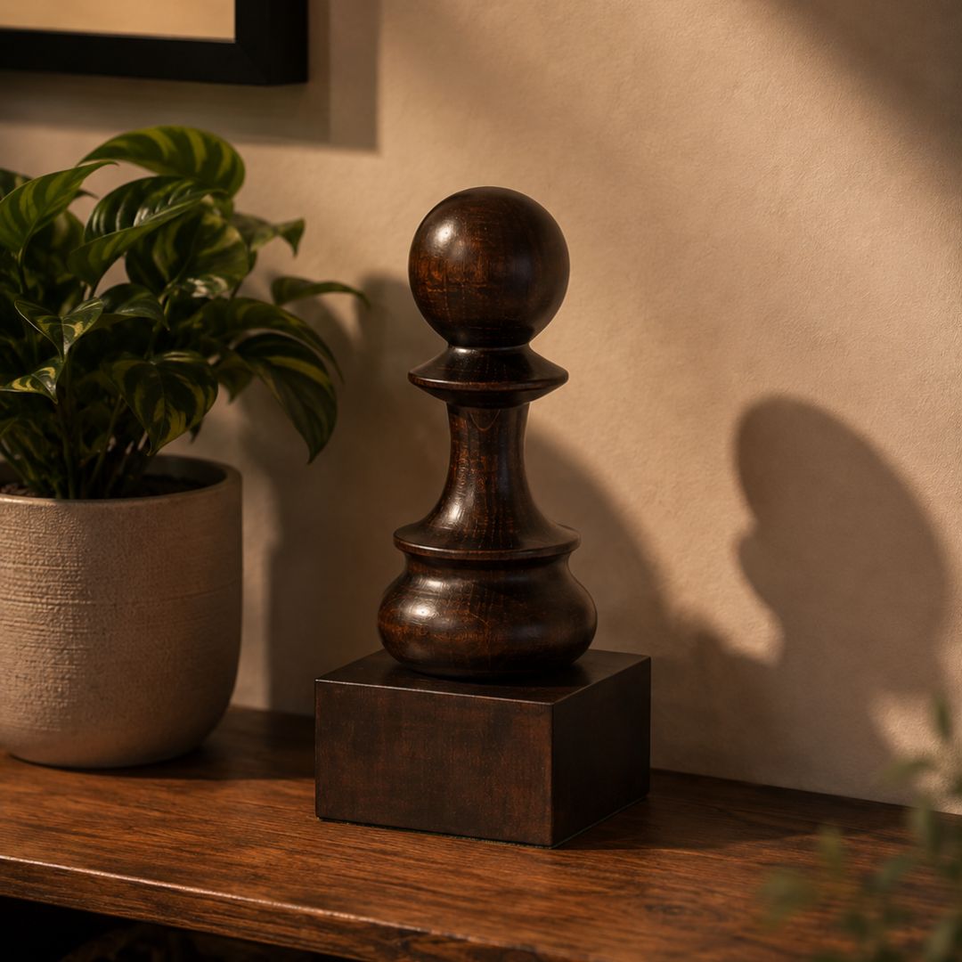 Pion Géant en Bois - Trophée d'Échecs