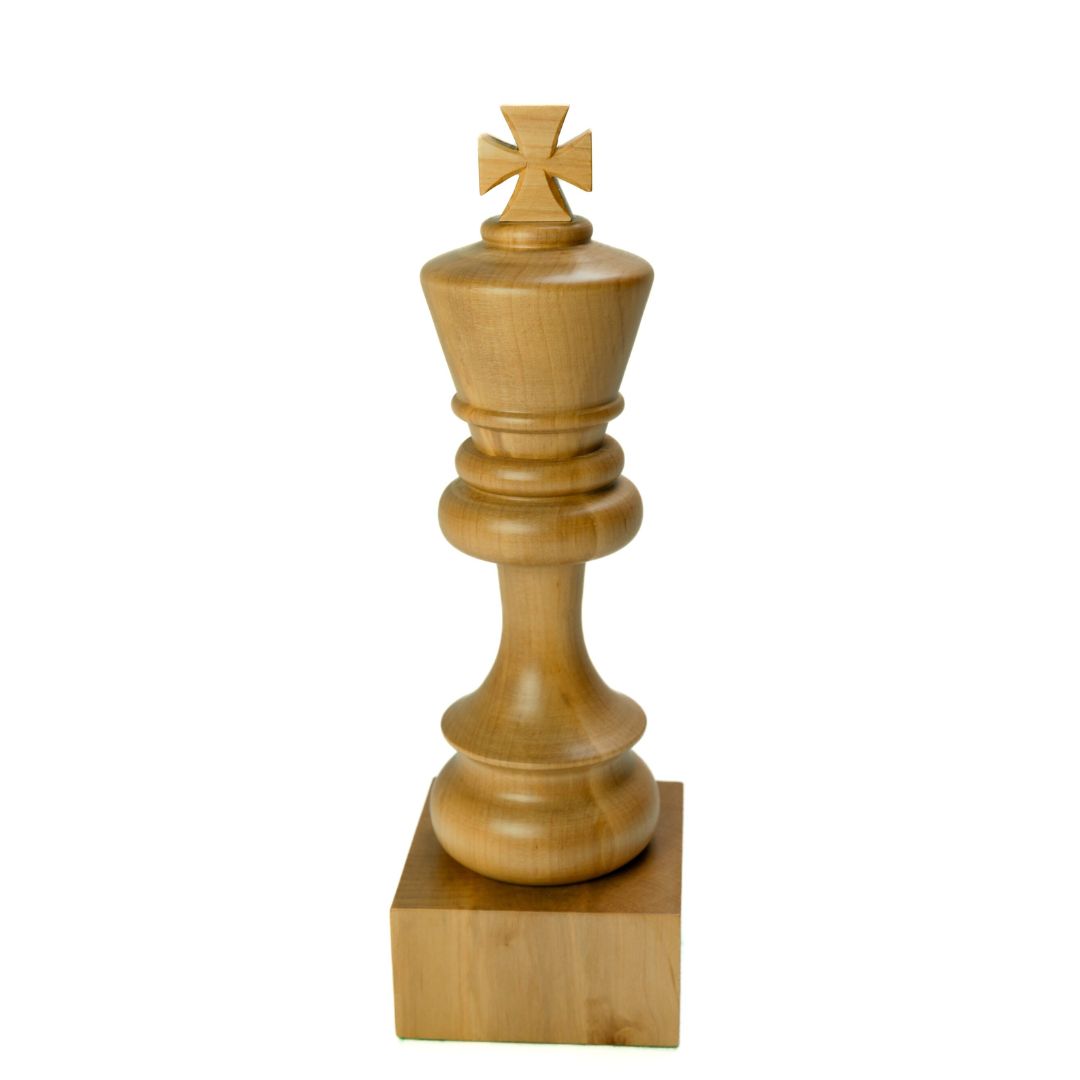 Roi Géant en Bois - Trophée d'Échecs