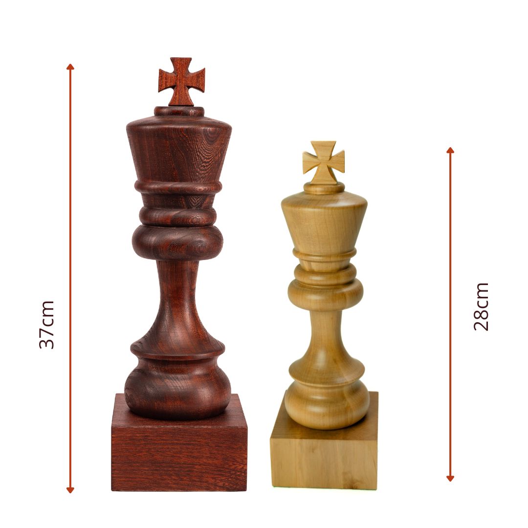 Roi Géant en Bois - Trophée d'Échecs