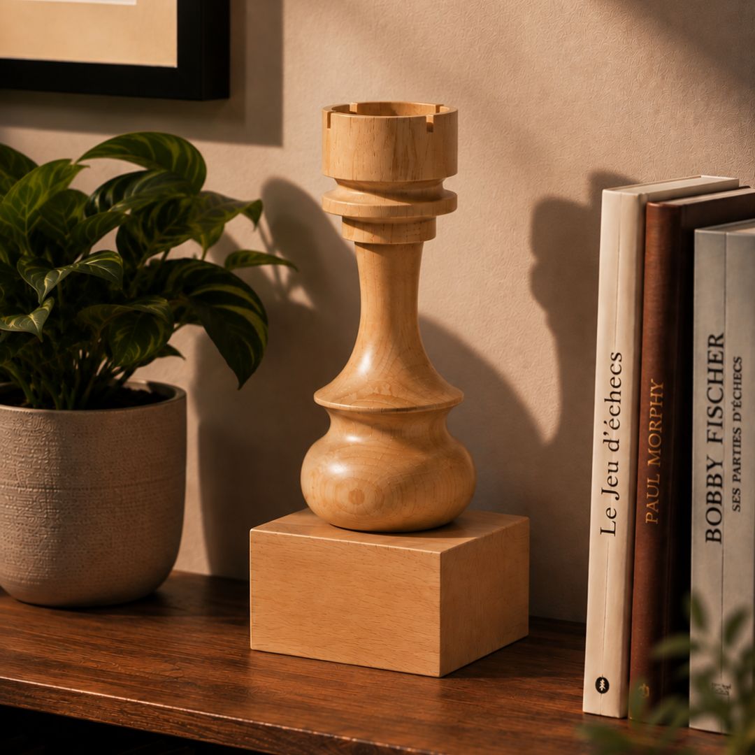 Tour Géante en Bois - Trophée d'Échecs