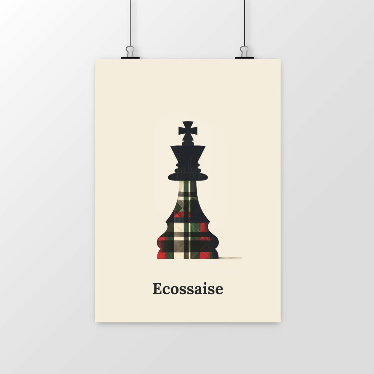 Ecossaise - Affiche d'échecs - A3