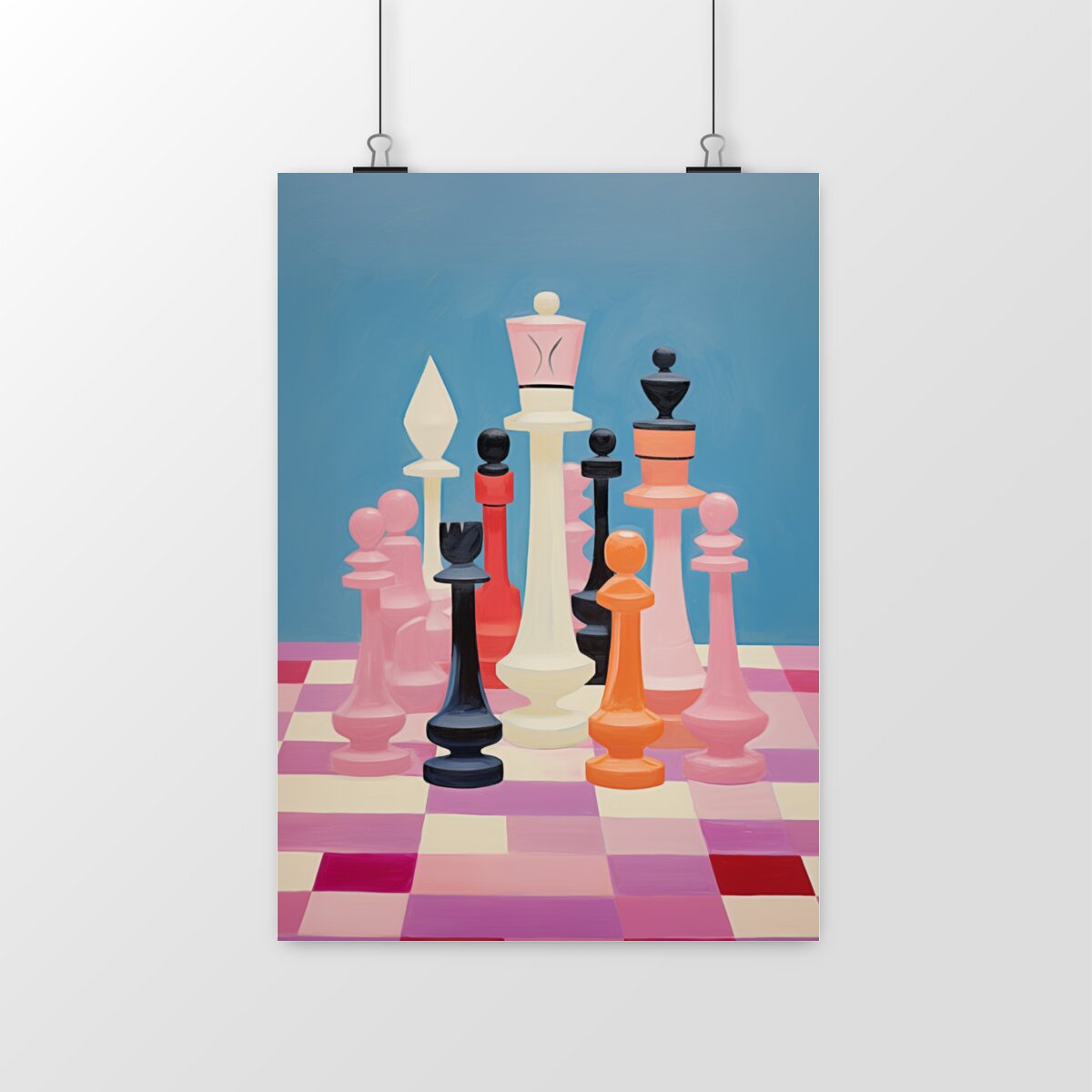 Volumes Pastels - Affiche d'échecs